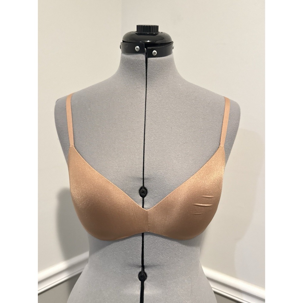 Skims Wireless Form Push Up Plunge Bra Clay Nude BR-WRL-1891 Size 32D NWT